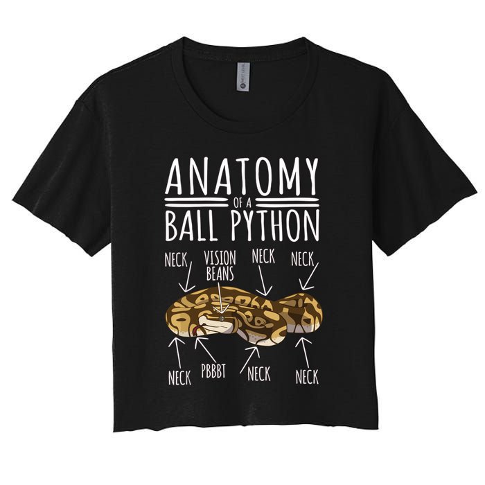 Python Snake Owner Anatomy Of A Ball Python Crop Top