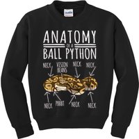 Python Snake Owner Anatomy Of A Ball Python Kids Sweatshirt