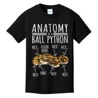 Python Snake Owner Anatomy Of A Ball Python Kids T-Shirt