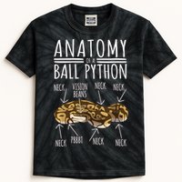 Python Snake Owner Anatomy Of A Ball Python Kids Tie-Dye T-Shirt