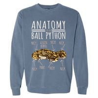 Python Snake Owner Anatomy Of A Ball Python Garment-Dyed Sweatshirt