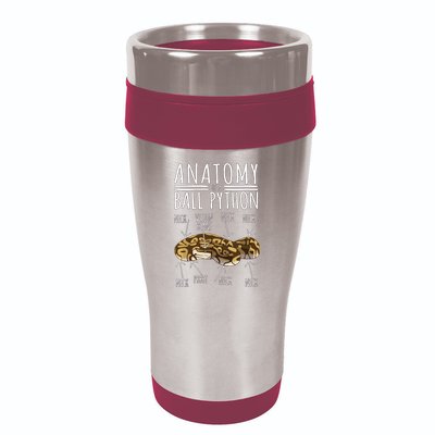 Python Snake Owner Anatomy Of A Ball Python 16oz Travel Tumbler