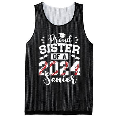 Proud Sister Of A 2024 Senior Baseball Graduate Mesh Reversible Basketball Jersey Tank