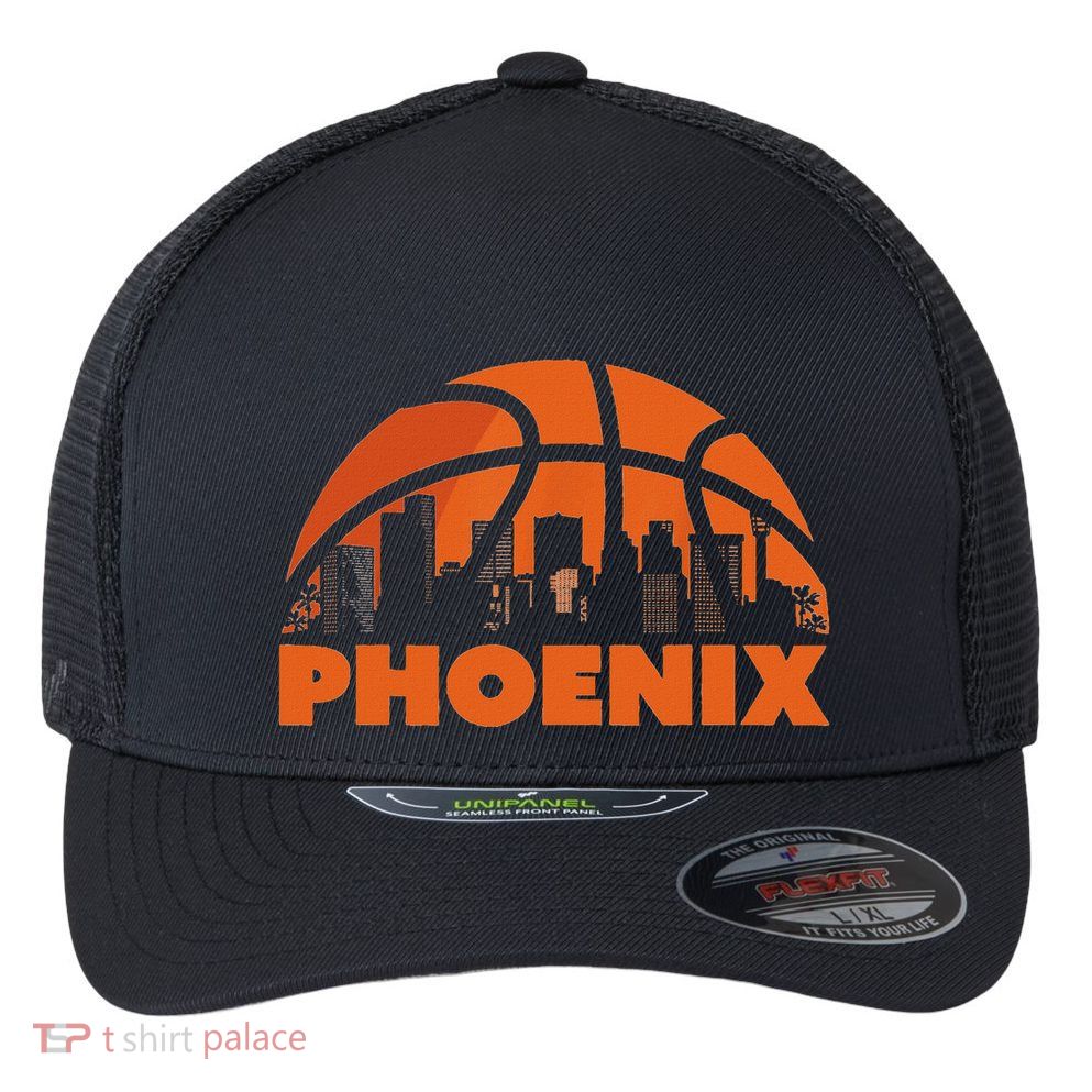 Phoenix State Of Arizona Orange Sunset Vintage Design Flexfit Unipanel Trucker Cap