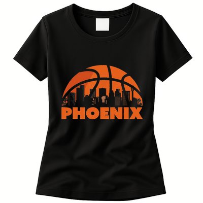 Phoenix State Of Arizona Orange Sunset Vintage Design Womens T-Shirt