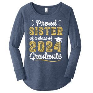 Proud Sister Of A Class Of 2024 Graduate Senior Graduation Women's Perfect Tri Tunic Long Sleeve Shirt