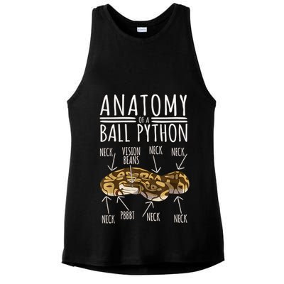 Python Snake Owner Anatomy Of A Ball Python Ladies PosiCharge Tri-Blend Wicking Tank