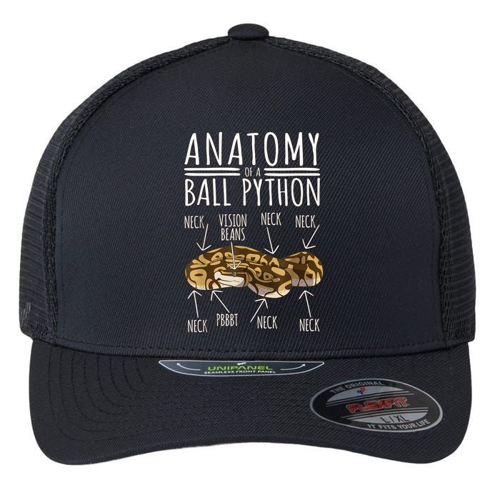 Python Snake Owner Anatomy Of A Ball Python Flexfit Unipanel Trucker Cap