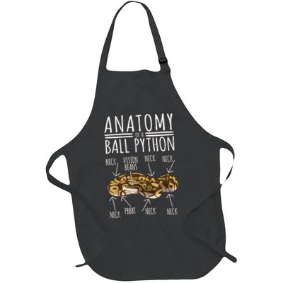 Python Snake Owner Anatomy Of A Ball Python Full-Length Apron With Pockets