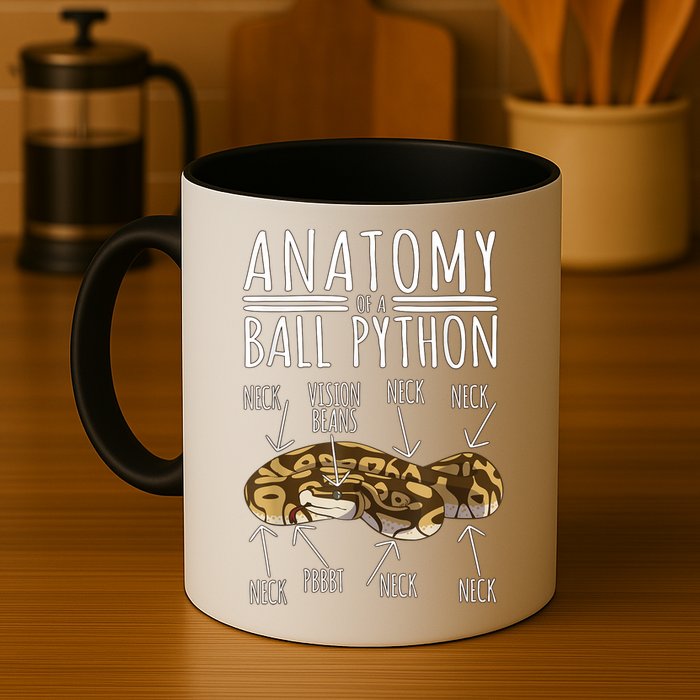 Python Snake Owner Anatomy Of A Ball Python Mug