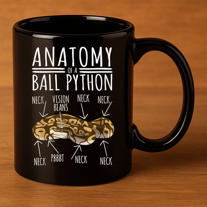 Python Snake Owner Anatomy Of A Ball Python 11oz C Handle Ceramic Mug