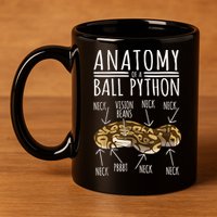 Python Snake Owner Anatomy Of A Ball Python 11oz C Handle Ceramic Mug