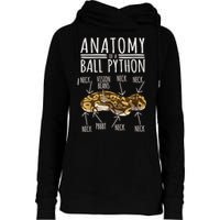 Python Snake Owner Anatomy Of A Ball Python Womens Funnel Neck Pullover Hood