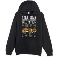 Python Snake Owner Anatomy Of A Ball Python Premium Pullover Hoodie