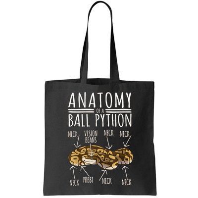 Python Snake Owner Anatomy Of A Ball Python Tote Bag