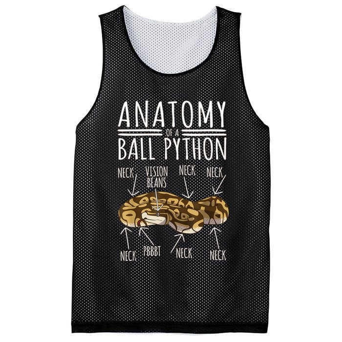 Python Snake Owner Anatomy Of A Ball Python Mesh Reversible Basketball Jersey Tank