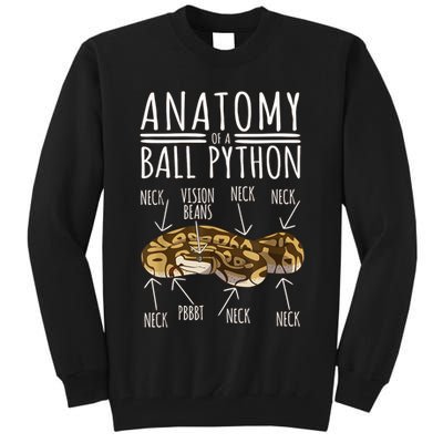 Python Snake Owner Anatomy Of A Ball Python Tall Sweatshirt