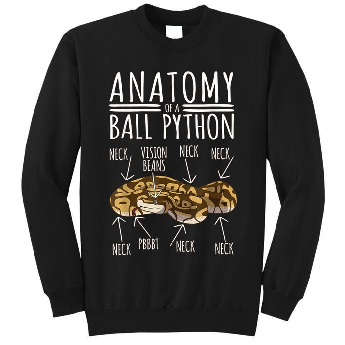 Python Snake Owner Anatomy Of A Ball Python Tall Sweatshirt