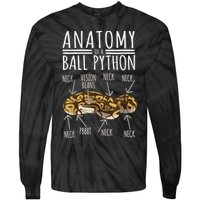 Python Snake Owner Anatomy Of A Ball Python Tie-Dye Long Sleeve Shirt
