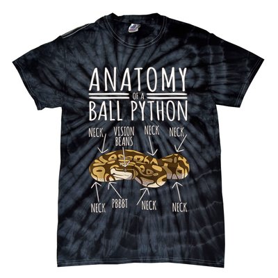 Python Snake Owner Anatomy Of A Ball Python Tie-Dye T-Shirt
