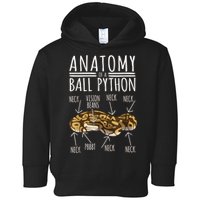 Python Snake Owner Anatomy Of A Ball Python Toddler Hoodie