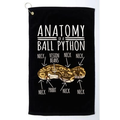 Python Snake Owner Anatomy Of A Ball Python Golf Towel