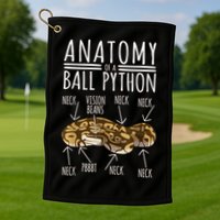 Python Snake Owner Anatomy Of A Ball Python Golf Towel