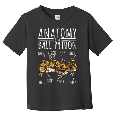 Python Snake Owner Anatomy Of A Ball Python Toddler T-Shirt