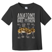 Python Snake Owner Anatomy Of A Ball Python Toddler T-Shirt