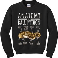 Python Snake Owner Anatomy Of A Ball Python Kids Sweatshirt
