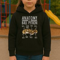 Python Snake Owner Anatomy Of A Ball Python Kids Hoodie