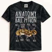 Python Snake Owner Anatomy Of A Ball Python Kids Tie-Dye T-Shirt