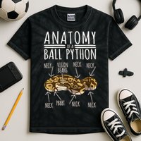 Python Snake Owner Anatomy Of A Ball Python Kids Tie-Dye T-Shirt