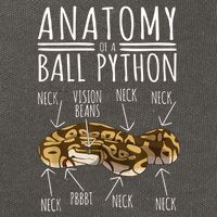 Python Snake Owner Anatomy Of A Ball Python Cotton Canvas Backpack