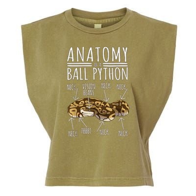 Python Snake Owner Anatomy Of A Ball Python Garment-Dyed Women's Muscle Tee