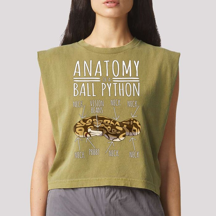 Python Snake Owner Anatomy Of A Ball Python Garment-Dyed Women's Muscle Tee