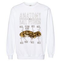 Python Snake Owner Anatomy Of A Ball Python Garment-Dyed Sweatshirt