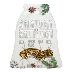 Python Snake Owner Anatomy Of A Ball Python Ceramic Bell Ornament