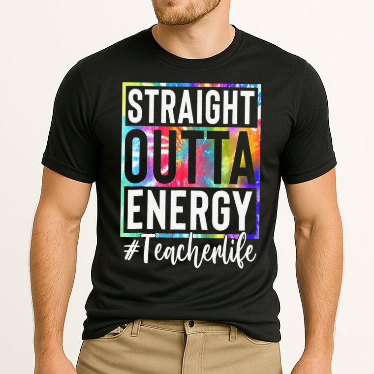 Paraprofessional Straight Outta Energy Teacher Life Gifts Cooling Performance Crew T-Shirt