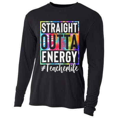 Paraprofessional Straight Outta Energy Teacher Life Gifts Cooling Performance Long Sleeve Crew