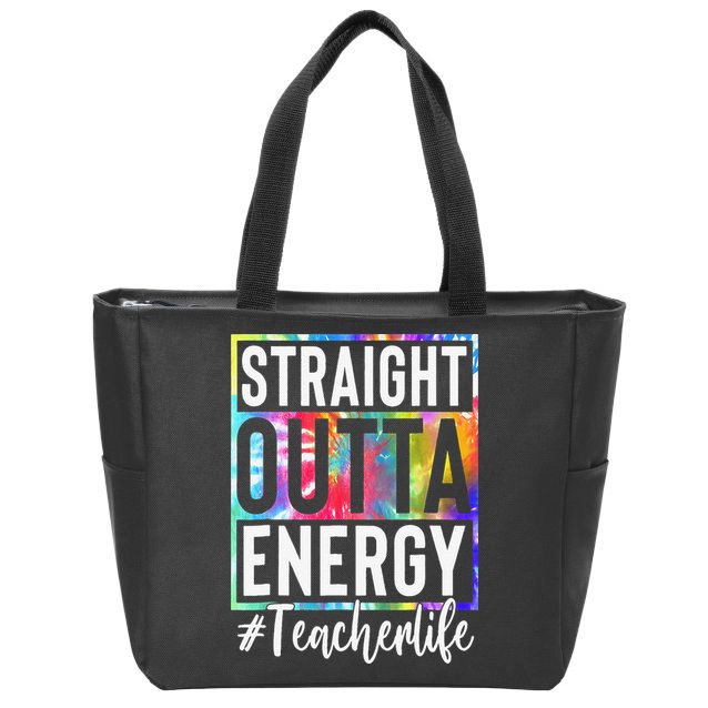 Paraprofessional Straight Outta Energy Teacher Life Gifts Zip Tote Bag