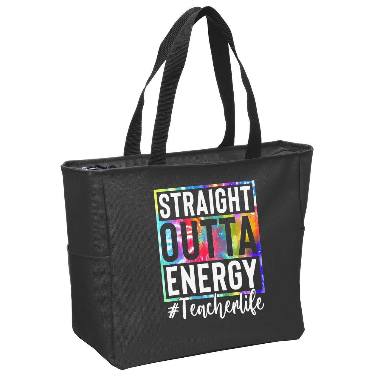 Paraprofessional Straight Outta Energy Teacher Life Gifts Zip Tote Bag