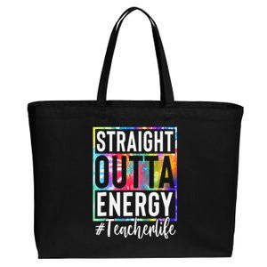 Paraprofessional Straight Outta Energy Teacher Life Gifts Cotton Canvas Jumbo Tote