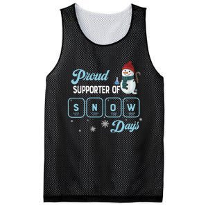 Proud Supporter Of Snow Days Christmas Xmas Holiday Snowman Mesh Reversible Basketball Jersey Tank