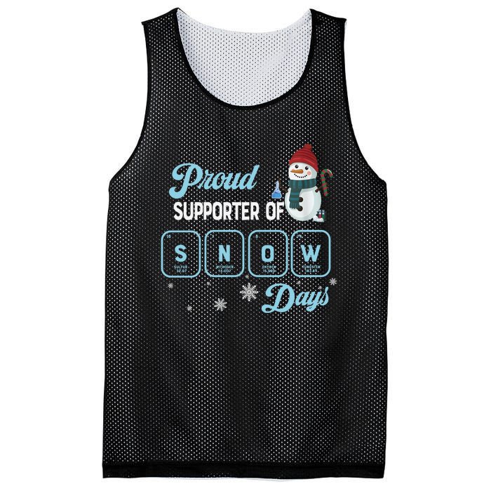 Proud Supporter Of Snow Days Christmas Xmas Holiday Snowman Mesh Reversible Basketball Jersey Tank