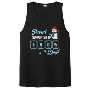 Proud Supporter Of Snow Days Christmas Xmas Holiday Snowman PosiCharge Competitor Tank