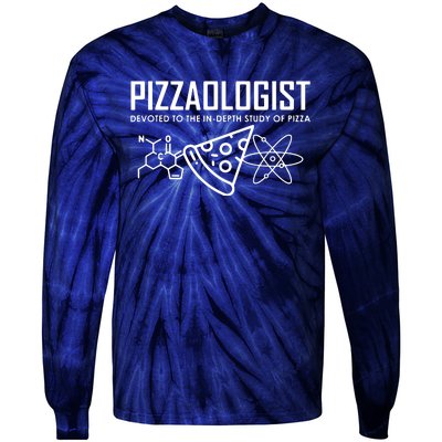 Pizzaologist Study Of Pizza Funny Pizza For Women Men Tie-Dye Long Sleeve Shirt