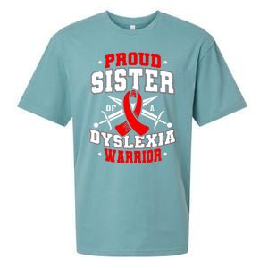 Proud Sister Of A Dyslexia Warrior Dyslexic Female Supporter Sueded Cloud Jersey T-Shirt