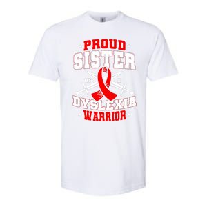 Proud Sister Of A Dyslexia Warrior Dyslexic Female Supporter Softstyle CVC T-Shirt