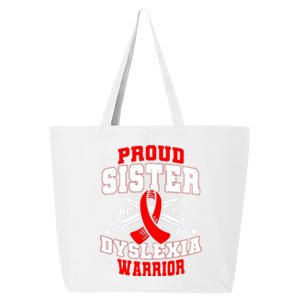 Proud Sister Of A Dyslexia Warrior Dyslexic Female Supporter 25L Jumbo Tote